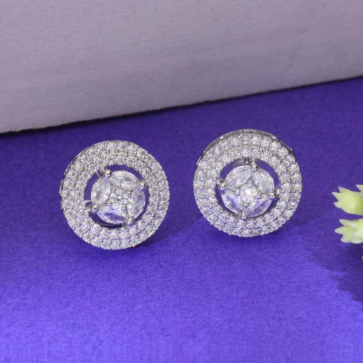 Stunning silver ad earring 1331 Pune imitation jewellery market